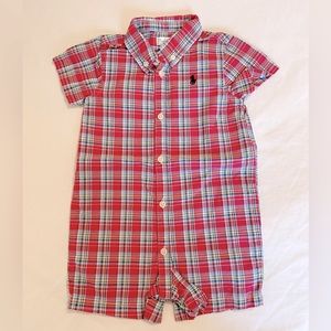 Ralph Lauren Plaid Shortall 6M
